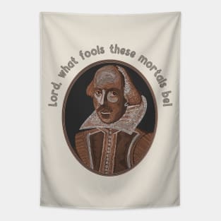 William Shakespeare Portrait and Quote Tapestry