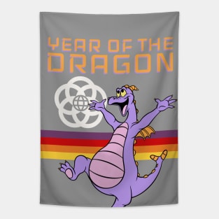 Year of the dragon Happy little purple dragon of imagination Tapestry