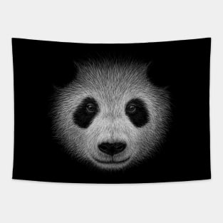 Fancy Panda Illustration Funky Panda-Bear Drawing Tapestry