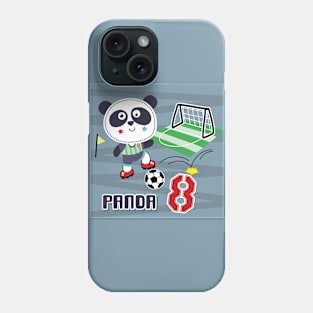 panda plays football 8 Phone Case