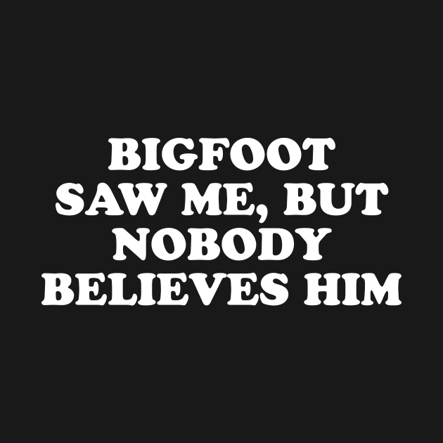 Bigfoot Saw Me But Nobody Believes Him by sunima