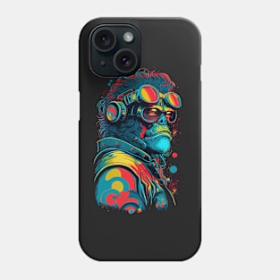 Anime Cyber Ape (Sci-Fi Ape Vintage Retro Future Design Cyberpunk Space Ape) Phone Case