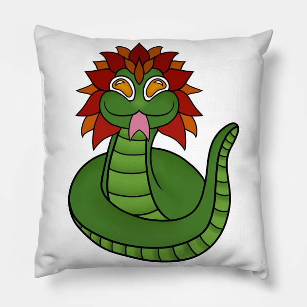 Quetzalcoatl Pillow by Runyadulin