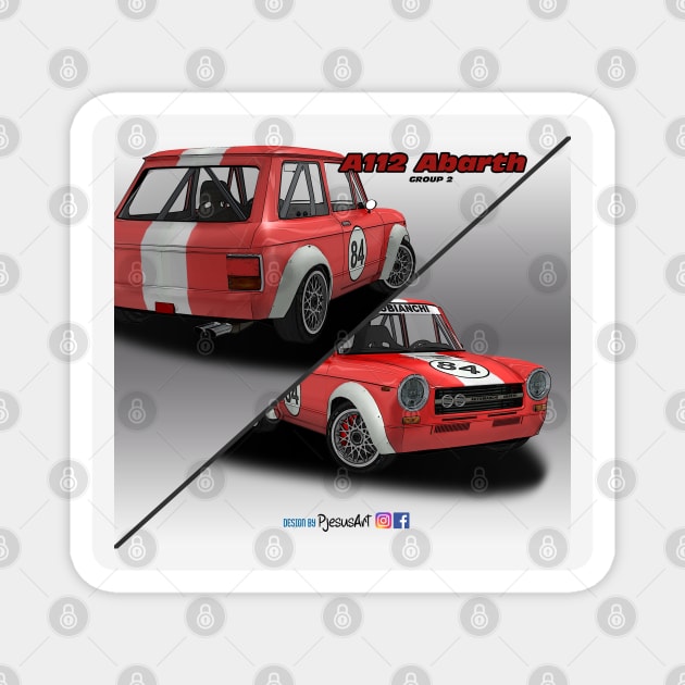 Autobianchi A112 Abarth Group 2 Magnet by PjesusArt