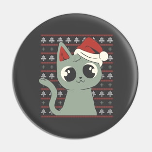 Cat Ugly Sweater Pin