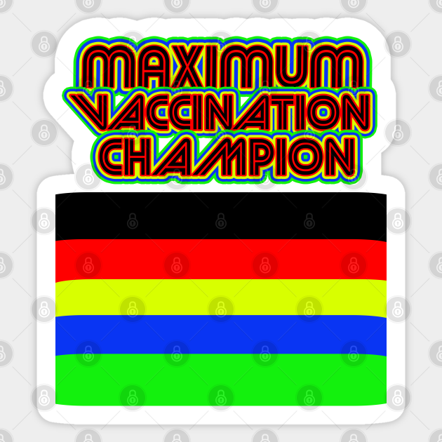 Retro Maximum Vaccination Champion I Got Vaccinated Design For 21 With Multicolor Lines I Got Vaccinated Autocollant Teepublic Fr Retro Maximum Vaccination Champion I Got Vaccinated Design For 21 With Multicolor Lines I Got Vaccinated Autocollant Teepublic Fr