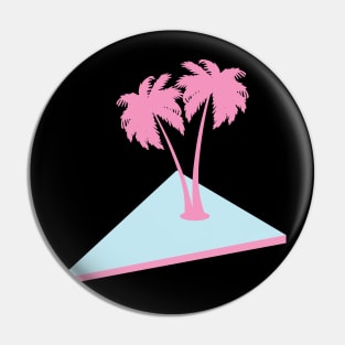 Pilnk palm trees pastel island Pin