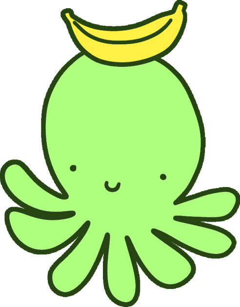 Banana Octopus Kids T-Shirt by saradaboru