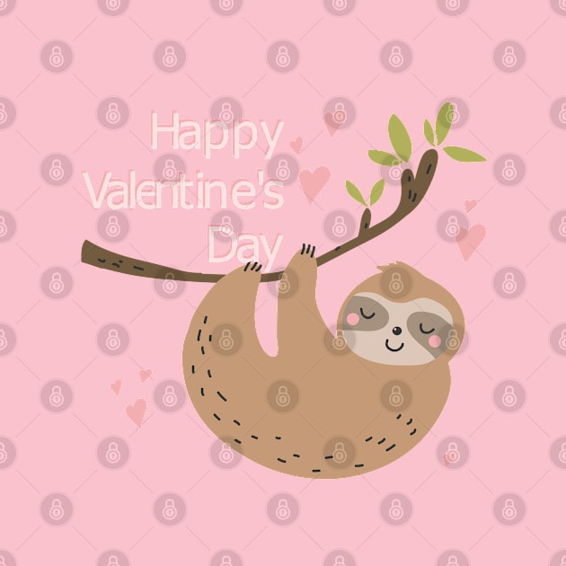 happy valentines day sloth by gossiprag