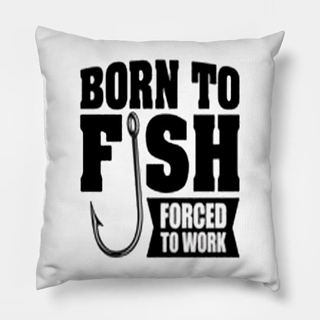 Born To Be A Fishing Legend Pillow by 29 hour design