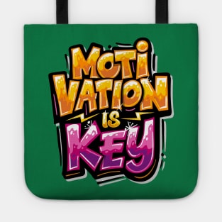 Motivation Is Key - Typhography Style Tote