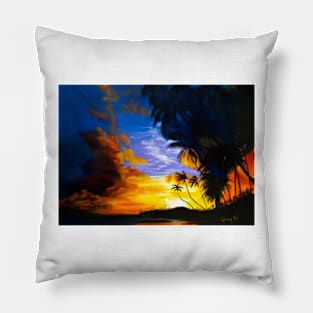 Tropical sunset Pillow