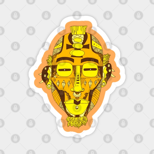 Solange African Mask 5 Magnet by kenallouis