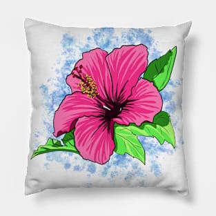 Pink Hibiscus Pillow