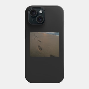 Foot print on the beach Phone Case