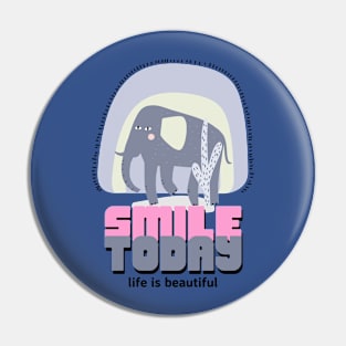 Elephant Cute Kids Smile Pin