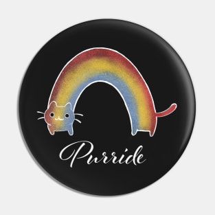 Rainbow cat purride black Pin