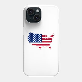 Pastel Chalk American Flag Map Phone Case