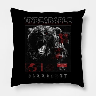 Unbearable Bloodlust Vintage Metal Pillow