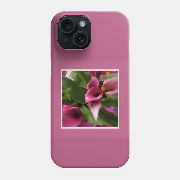 Pink Lillies Phone Case by Dale Preston Design