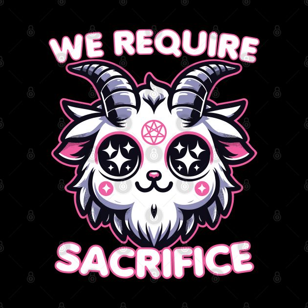 Cute Kawaii Style Baphomet We Require Sacrifice Baphomet by Swagazon