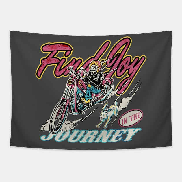 FIND JOY IN THE JOURNEY Tapestry by semburats