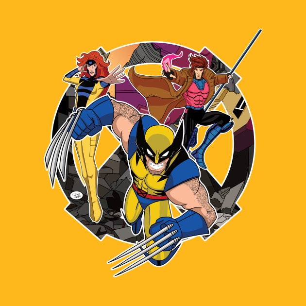 X-Men: Wolverine, Jean and Gambit by Gen Pop Art