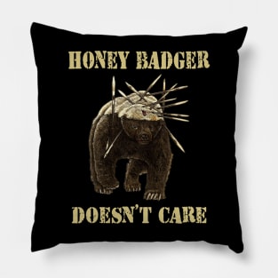 Fury Unleashed: Honey Badger Doesn't Care Force Embodied in Shirt Pillow