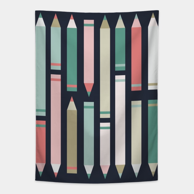 Pencil Case Tapestry by Rebelform