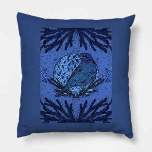 Indigo Bunting Pillow