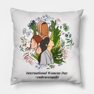 embrace equity international women's day 2023 Pillow