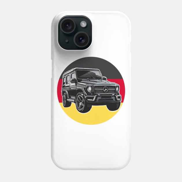 Mercedes G class with Germany flag Phone Case by Auto-apparel