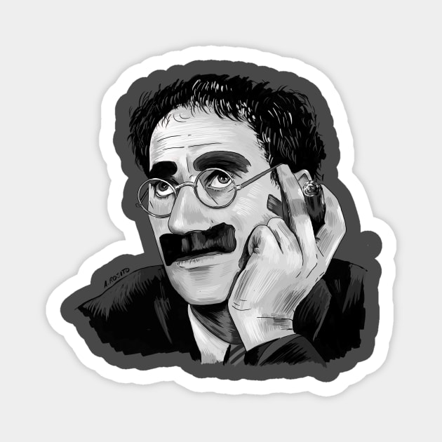 Groucho Marx Illustration by Burro Magnet by burrotees