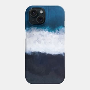 Dark blue ocean oil painting Phone Case