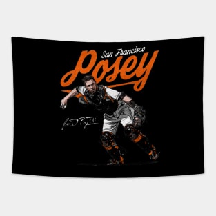 Buster Posey San Francisco Score Tapestry