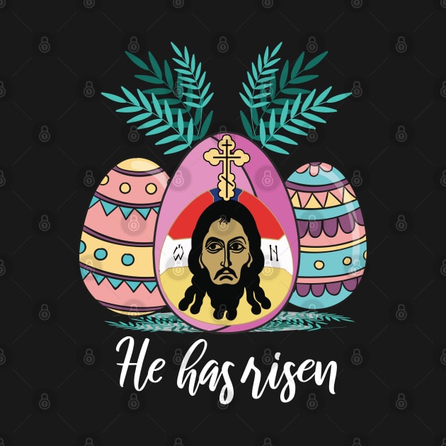 Orthodox Easter Egg Cross Greek Lent Scripture by alltheprints