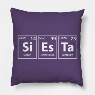 Siesta (Si-Es-Ta) Periodic Elements Spelling Pillow