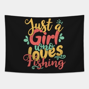 Just A Girl Who Loves Fishing Gift product Tapestry