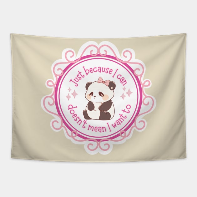 Sad Panda Tapestry by hannahrlin