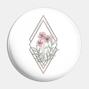 Geometric flower illustration Pin