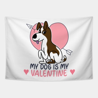 My Dog Is My Valentine Tapestry