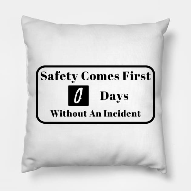 Sarcastic Shirt with "Days Without Incident" Funny Quote Tee, Casual Humor Clothing, Perfect Gift for Friends Pillow by TeeGeek Boutique