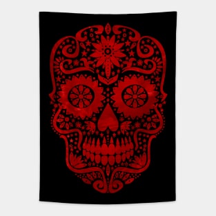 Gothic Day Of The Dead - Stars Sugar Skull 1 Tapestry