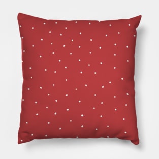 White Spots on Dark Red Pillow