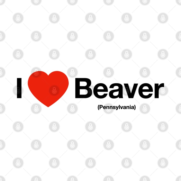 Beaver, PA love - Black print by Swift Art