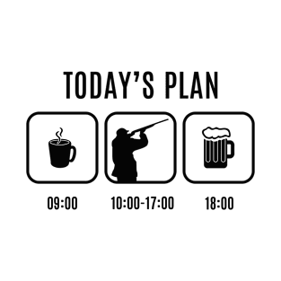 Today´s Plan Coffee Skeet Shooting Beer T-Shirt