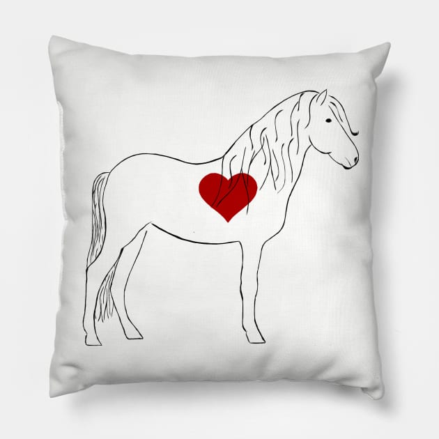 Small Horse, Big Heart Pillow by tessav11