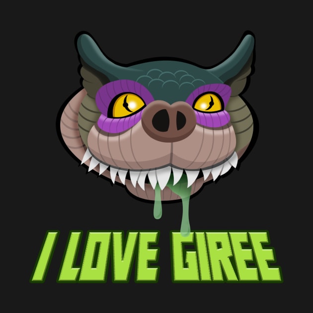 I Love Giree - No Heart - Green by Monster Maxson Productions LLC