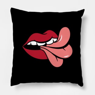 Mund Lippen Zunge lustiges Geschenk Design Pillow