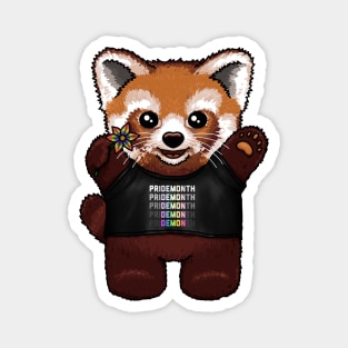 The Red Panda During Pride Month Magnet